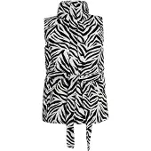 Faina Gilet noir / blanc