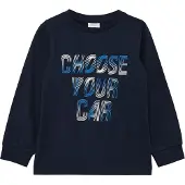 s.Oliver T-Shirt beige / bleu marine / bleu clair