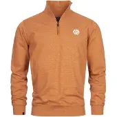INDICODE JEANS Pull-over ' Caspar ' marron / blanc