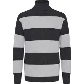 !Solid Pull-over 'Serge' gris clair / gris foncé