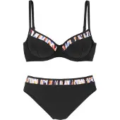 LASCANA Bikini mélange de couleurs / noir