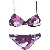 LASCANA Bikini violet / mûre / blanc