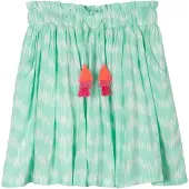 MINOTI Jupe jade / vert clair / rouge / blanc