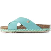 Bayton Mule 'Burgos' turquoise / marron