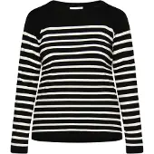Usha Pull-over noir / blanc cassé