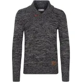 !Solid Pull-over 'Phil' gris chiné / noir