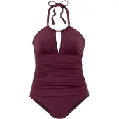 LASCANA Maillot de bain or / lie de vin