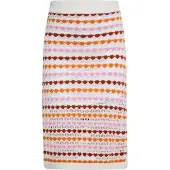 Ebeeza Jupe orange / rose / lie de vin / blanc