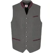 Spieth & Wensky Gilet folklorique 'Aris' gris chiné / mûre