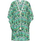 IZIA Kimono bleu / jade / vert foncé / orange