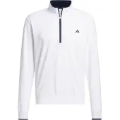 Adidas T-Shirt fonctionnel 'Lightweight Half-Zip' noir / blanc