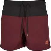 Urban Classics Shorts de bain bordeaux / noir