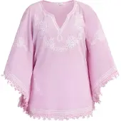 Usha Cape rose clair / blanc