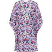 IZIA Kimono crème / turquoise / bleu clair / orange