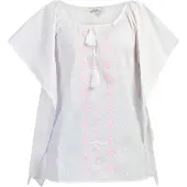 Usha Cape rose clair / blanc