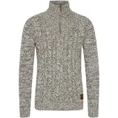 !Solid Pull-over 'Pankraz' marron / vert chiné