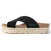 Bayton Mule 'Penelope' beige / noir