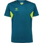 Hummel T-Shirt fonctionnel 'Authentic' pétrole / kiwi / noir / blanc