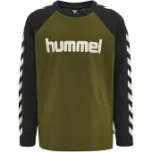 Hummel T-Shirt vert foncé / noir / blanc