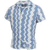 INDICODE JEANS Chemise 'INCosby' bleu / blanc