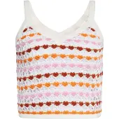 Ebeeza Tops en tricot orange / rose / rouge / blanc