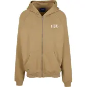 PEQUS Veste de survêtement kaki / blanc