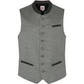 Spieth & Wensky Gilet folklorique 'Daniel' greige / vert foncé / noir