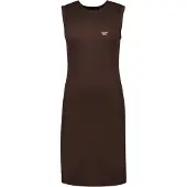 Superdry Femme Robe Moulante Mi-longue Côtelée Marron Taille: 36