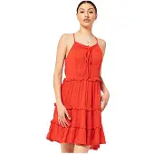 Superdry Vintage Broderie Cami Sleeveless Dress Rouge S Femme