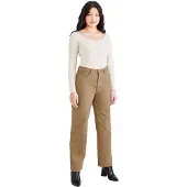 Dockers High Waist Straight Cut Jeans Beige 27 Femme