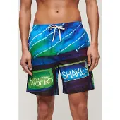 Superdry Homme Short de Bain Photographic Recyclé Longueur 43 cm Bleu Marine Taille: Xxl