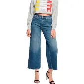 ONLY Madison Wide Cropped High Waist Jeans Bleu 24 / 32 Femme