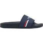 Hackett pour homme. HMS21287 Tongs Logo Sport Marine (45), Plat, Aucun, Casuel, Beachwear