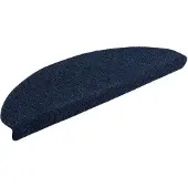 vidaXL Tapis d'escalier autocollants 10 pièces 65 x 21 x 4 cm Bleu marine Demi-rond Grand