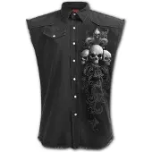Spiral Veste Sans Manches Gothic de - Skull Scroll - M - 4XL - pour Homme - noir - Taille XL