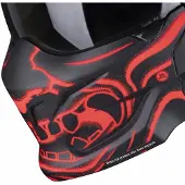 Scorpion Covert-x Helmet Chinguard Rouge,Noir