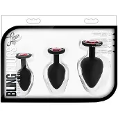 Blush Luxe Bling Plugs Training Kit set de plugs anaux Red Gems