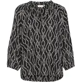 Kaffe Chemisier 'KA Sigrid' noir / blanc