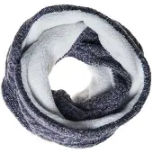 Superdry Femme Snood En Maille Torsadée En Tweed, Bleu Marine, Taille: 87x27cm
