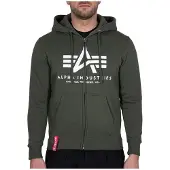 Alpha industries Basic Full Zip Sweatshirt Vert 2XL Homme