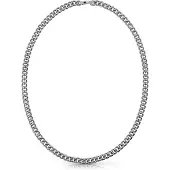 GUESS 23 8 Mm Curb Round As Necklace Argenté Homme