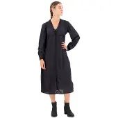 Superdry Lace Trim Long Sleeve Midi Dress Noir XL Femme