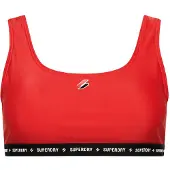 Superdry Code Micro Elastic Top Bikini Top Rouge L Femme