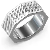 GUESS Jumr0303-wst64 Ring Argenté Homme
