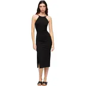 Superdry Lace Back Sleeveless Midi Dress Noir L Femme
