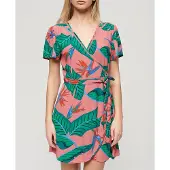 Superdry Robe Courte à Manches Courtes Printed Wrap