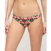 Superdry Femme Bas de Bikini Classique Imprimé Orange Taille: 44