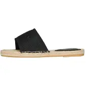 Superdry Femme Coton Logo Brodé Style Espadrille En Toile Mules Compensées, Noir, Pointure: 37