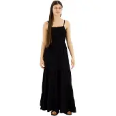 Superdry Smocked Sleeveless Long Dress Vert S Femme