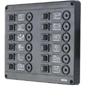 VETUS P12 Fuses Switches Panel With Circuit Breaker Noir 24V